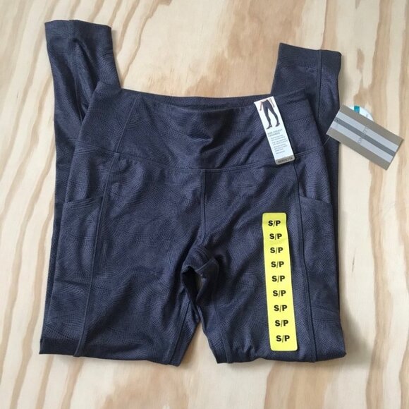 Mondetta Luxury Performance  Purple Grey Leggings women size S - Picture 5 of 15